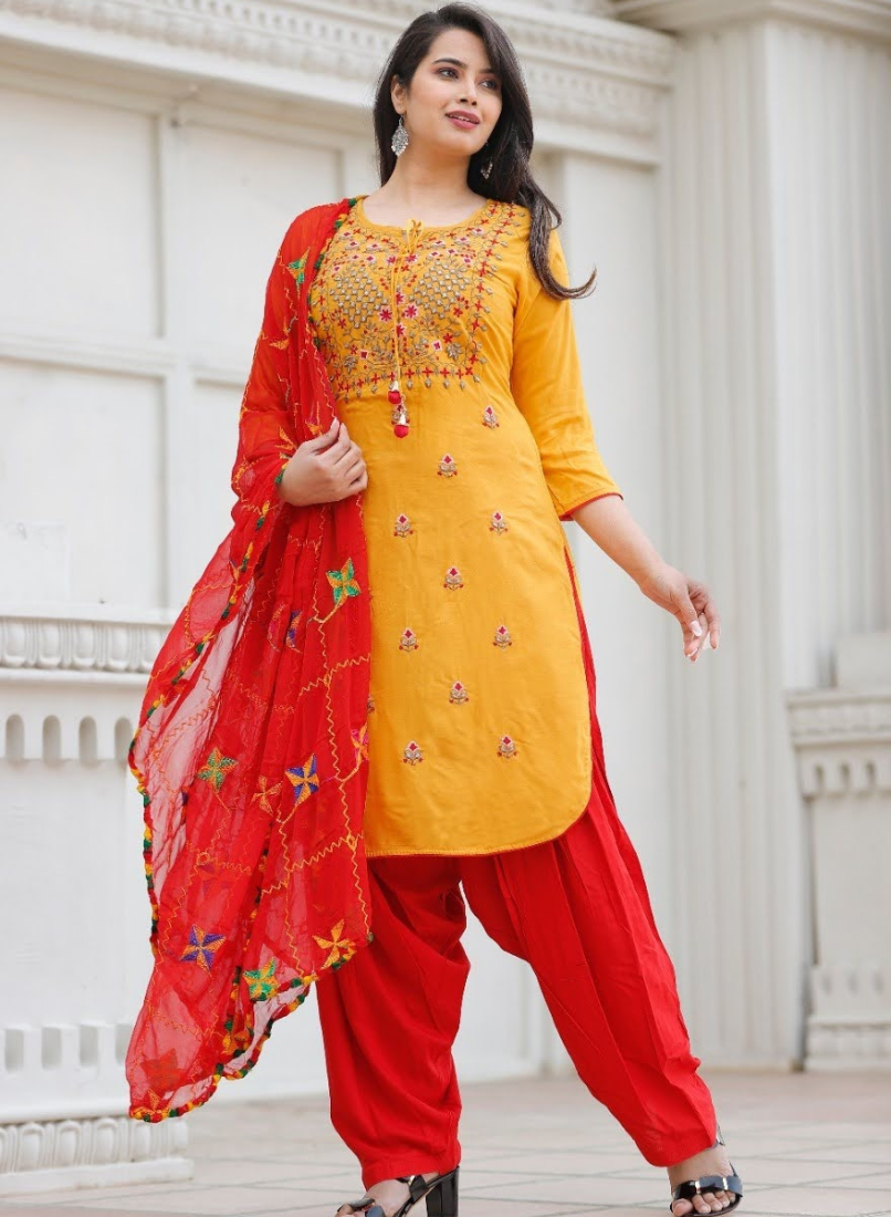 Lemon Short Kurti With Heavy Patiala Salwar – Jasminum